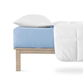 Cearșaf elastic jersey cu elastan albastru, set 2 buc 90 x 200 cm 1