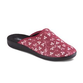 Papuci de casă ortopedici, de damă, bordo cu floricele, măr. 37 1