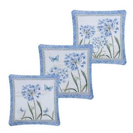 Set feţe de pernuţă ALBĂSTRELE 3 buc 40 x 40 cm 1